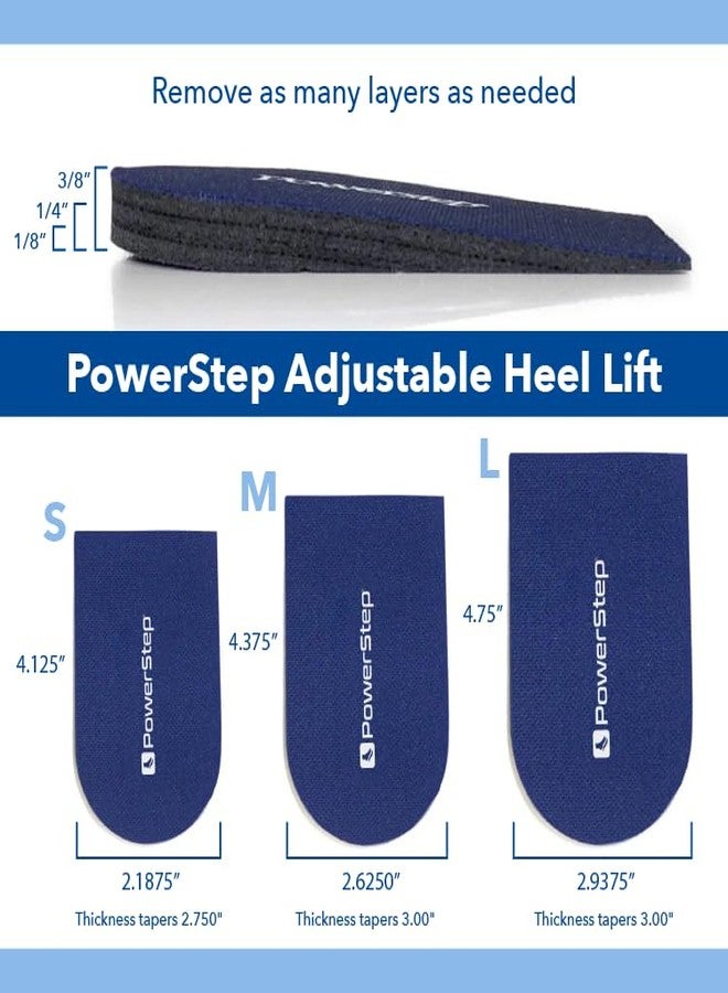 PowerStep Adjustable Heel Lift, Adjustable Adult Heel Cushion, Relief for Heel Spurs & Heel Pain, Achilles Tendonitis, Post Surgical Foot Support, Made in The USA, Medium (1 Heel Lift) - Image 4
